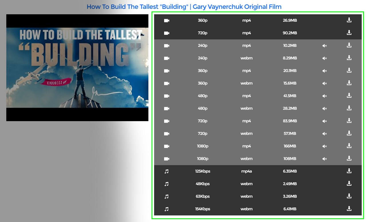 Choose MP3 and correct size